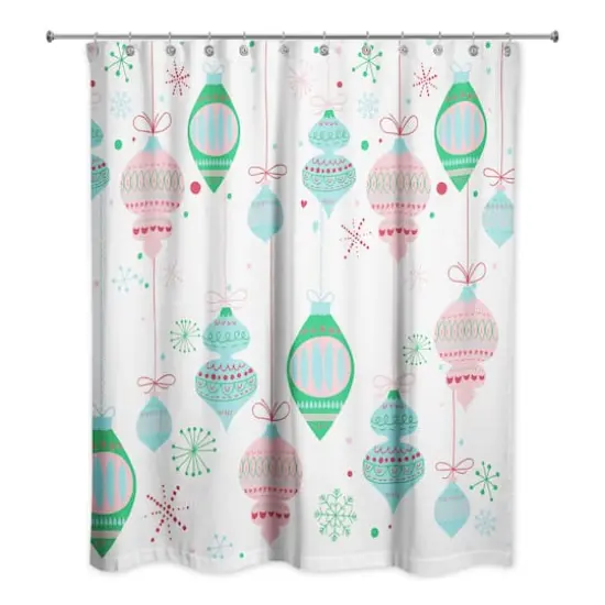 Retro Funky Ornaments Shower Curtain {1}