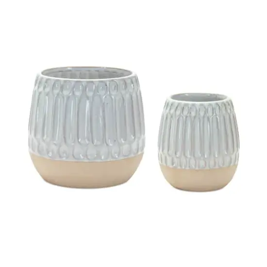 Two-Tone Porcelain Vase Set {1}