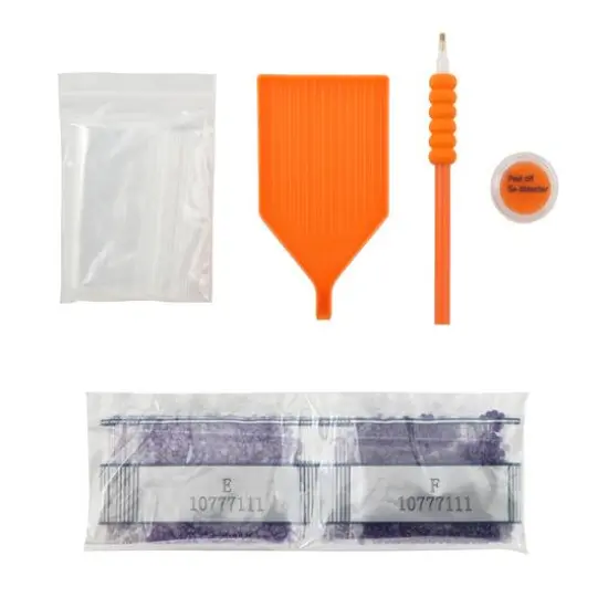 8" Glow-in-the-Dark Bats Round Wood Plaque Diamond Art Kit by Make Market&reg; {4}