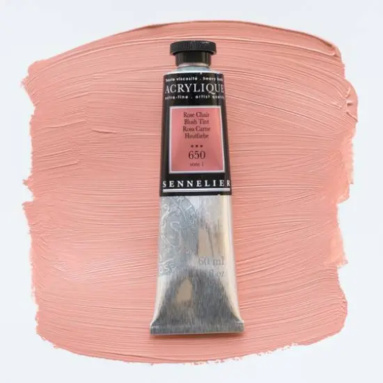 Sennelier Extra Fine Artists' Acrylic Paint, 60mL 650 Blush Tint {4}