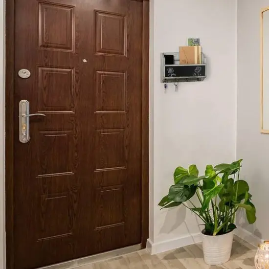 NEX&trade; Wall Mount Mail & Key Holder Organizer with Chalkboard Surface Rustic Gray-Green {8}