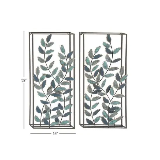 Black Metal Traditional Floral Wall Decor Set {9}