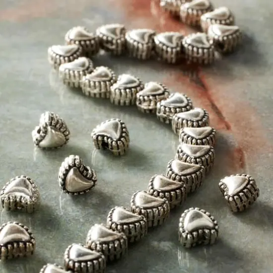 Antique Silver Metal Heart Beads, 6mm by Bead Landing&trade; {3}