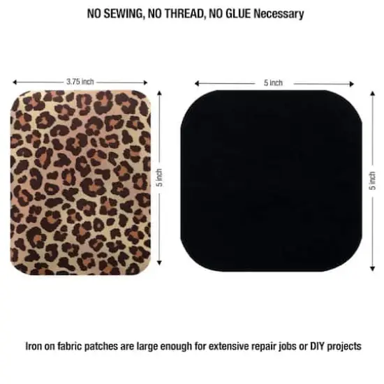 SINGER&reg; Animal Print & Khaki DIY Iron-On Fabric Patch Kit with 2 Bonus Stencils {5}