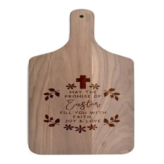 The Promise of Easter 8" x 17" Walnut Paddle Cutting Board {1}