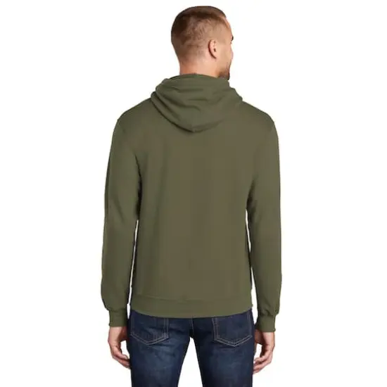 Port & Company&reg; Darks Core Fleece Pullover Hooded Sweatshirt Olive Drab Green {6}