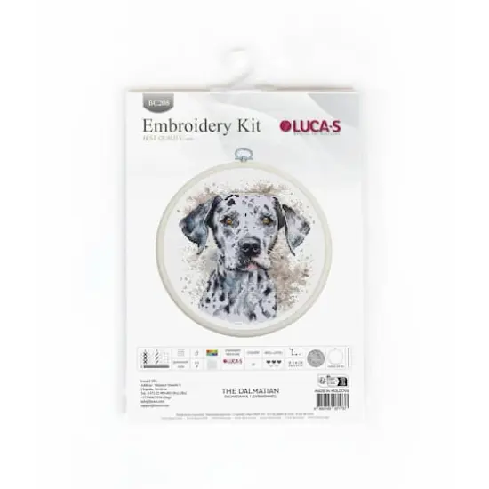 Luca-S Dalmatian Counted Cross Stitch Kit with Display Hoop {3}