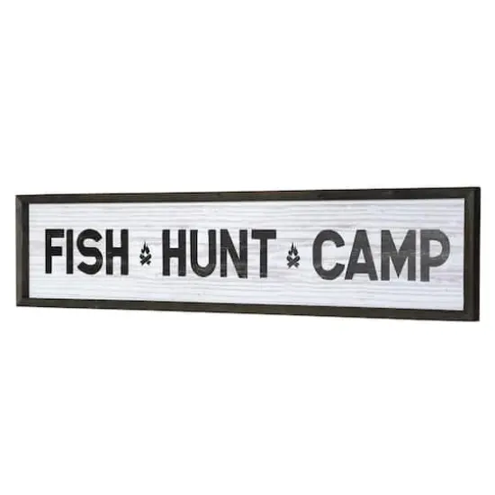 American Art D&eacute;cor&trade; 36" Fish, Hunt, Camp Wood Novelty Wall Sign {1}