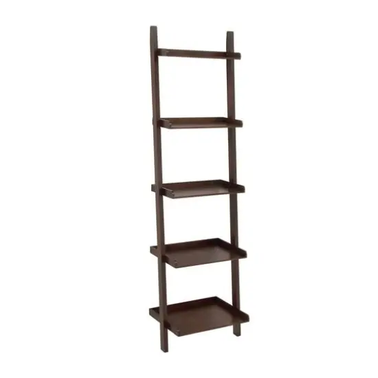 Brown Wood Traditional Shelving Unit, 69 " x 21 " x 14 " {1}