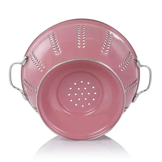 Gibson Home Plaza Cafe Red 4 Quart Enamel Colander {5}