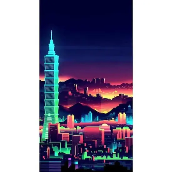 Wizardi Diamond Painting Kit Night Skyscraper {3}