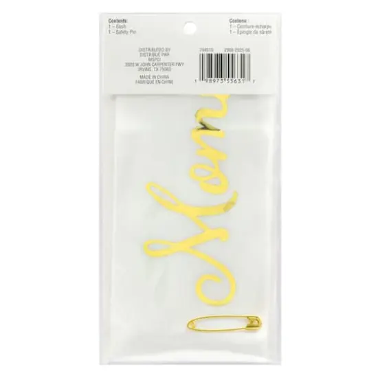 5ft. White & Gold Mommy to Be Sash by Celebrate It&trade; {4}