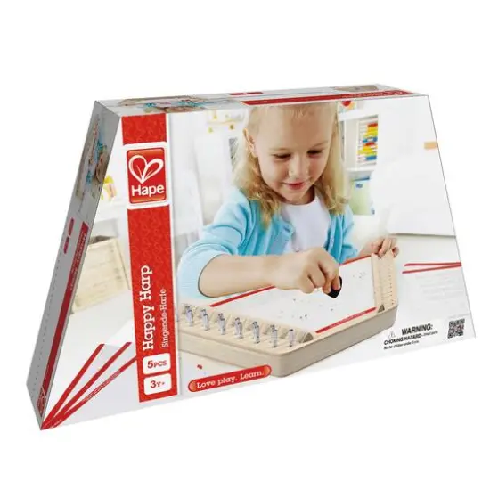 Hape Happy Harp Kid's Wooden Musical Instrument {6}