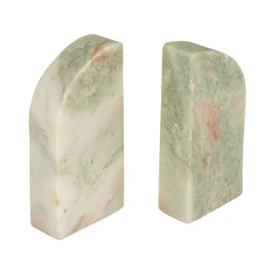 Hello Honey&reg; 6" Green Half Arch Marble Bookend Set {1}