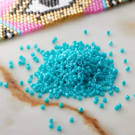 Miyuki Delica Glass Round Seed Beads, 11/0 Turquoise Green {3}