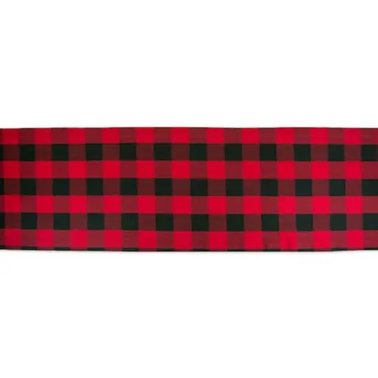 DII&reg; 72" Buffalo Check Table Runner Tango Red/Black {4}