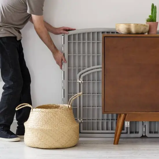 IRIS&reg; Gray 8-Panel Pet Playpen with Door {6}