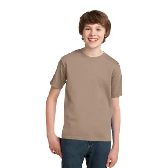 Port & Company&reg; Neutrals Youth Essential T-Shirt Sand {4}