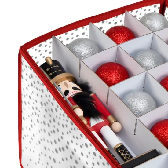 Simplify Clear & Red Ornament Organizer {3}