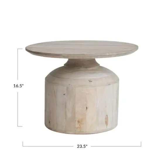 Hello Honey&reg; 16.5" Bleached Finish Wood Accent Table {1}