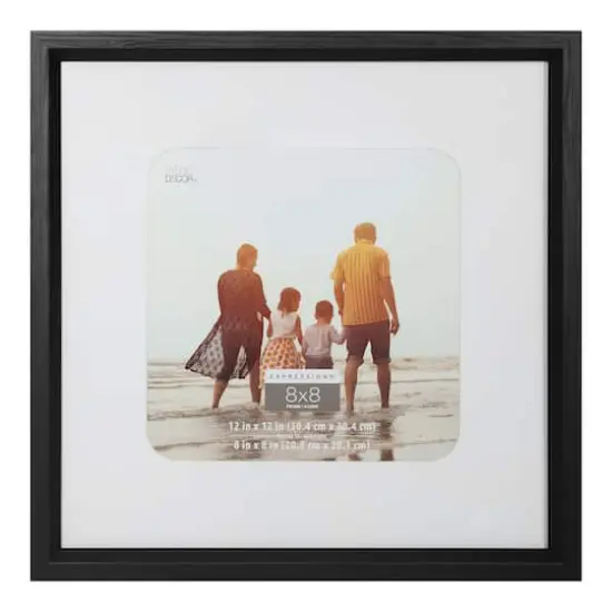 Expressions&trade; 8" x 8" White & Black Frame with Mat by Studio D&eacute;cor&reg; {6}