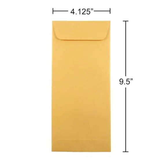 JAM Paper #10 Policy Metallic Business Envelopes, 50ct. Gold Stardream {6}