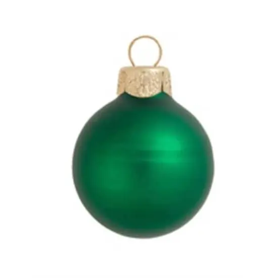 Whitehurst 4ct. 5" Matte Glass Ball Ornaments Green Matte {1}