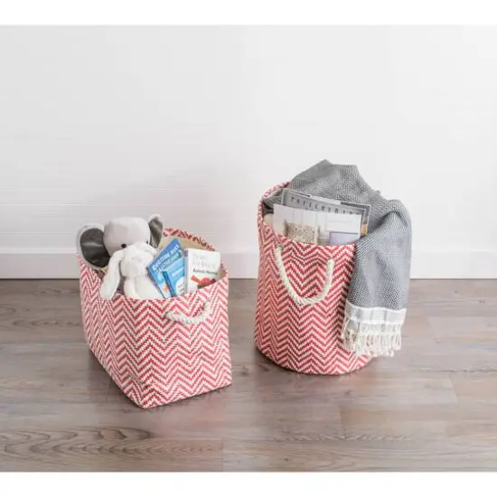 DII&reg; Small Round Chevron Paper Bin Rust {7}