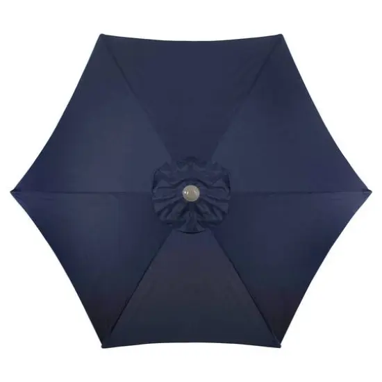 7.5ft. Outdoor Patio Market Umbrella with Hand Crank Navy Blue {3}
