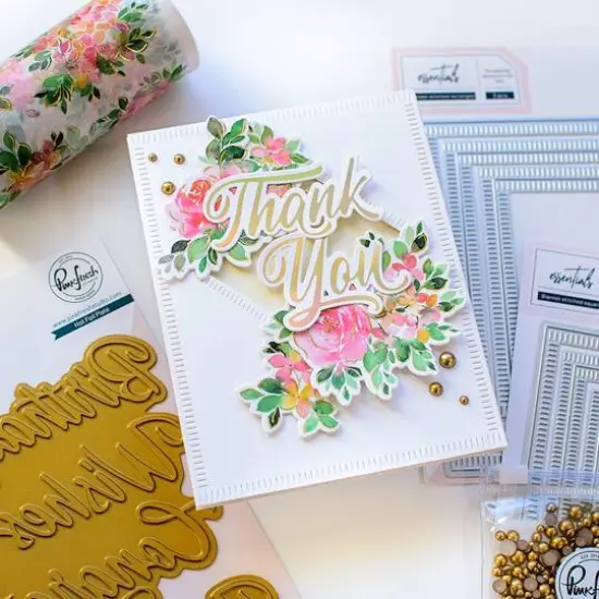 Pinkfresh Studio Essentials Blanket Stitch Rectangle Die Set {7}