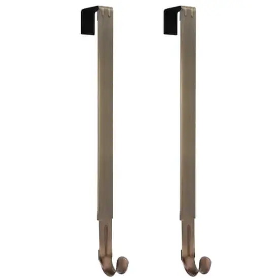 Haute Decor Adapt&trade; Antique Brass Adjustable Wreath Hanger, 2ct. {1}