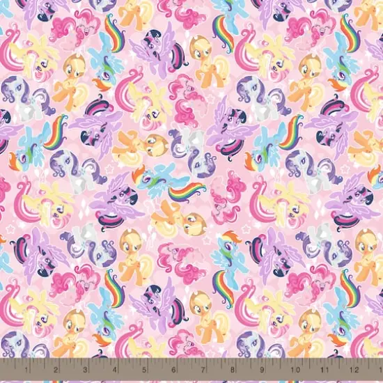 Hasbro My Little Pony Multicolored Packed Pony Friends Cotton Fabric {3}