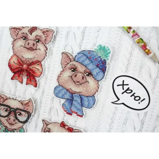 MP Studia Cute Piggies Cross Stitch Kit {3}