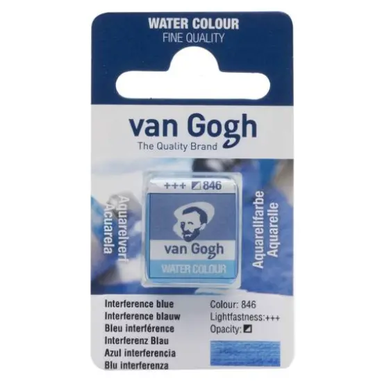 Van Gogh Watercolor Paint, Half Pan 846 Interference Blue {1}