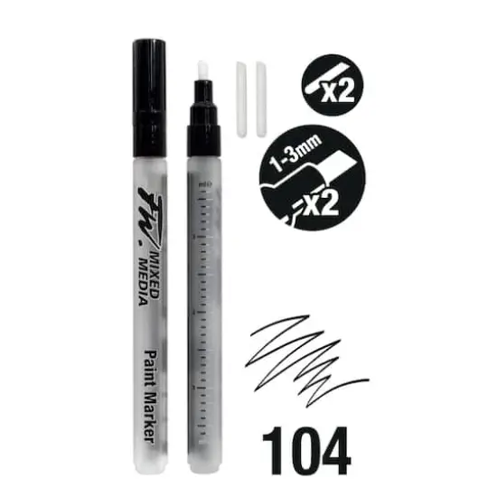 Daler-Rowney&reg; 104 Small 2 FW Empty Paint Marker Set {1}