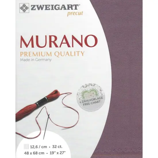 Zweigart&reg; Murano Precut 32 Count Premium Fabric, 18" x 27" Plum {1}