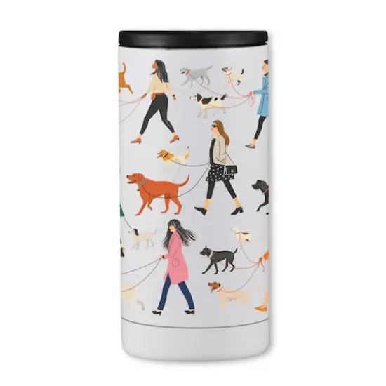 Dog Walking Pattern 12oz. Koozie {1}