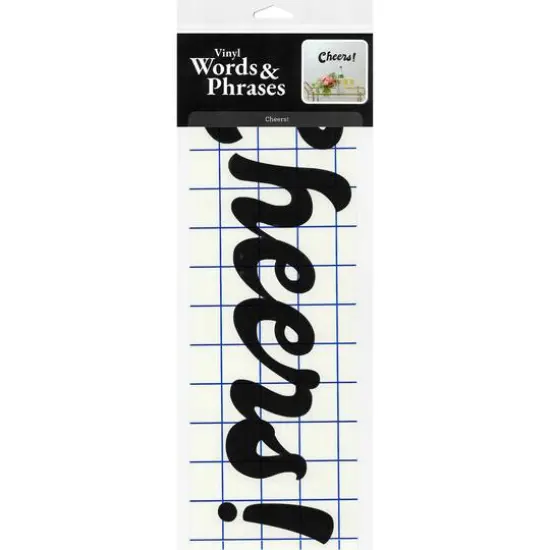 Leisure Arts&reg; Vinyl Cheers Black Wall Decal {5}