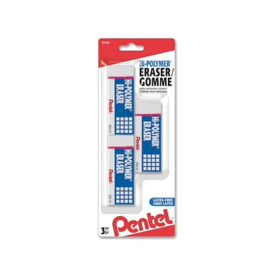 Pentel&reg; Hi-Polymer&reg; Erasers, 3ct. {1}