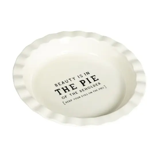 Hello Honey&reg; White 11.25" Round Stoneware Pie Dish {1}