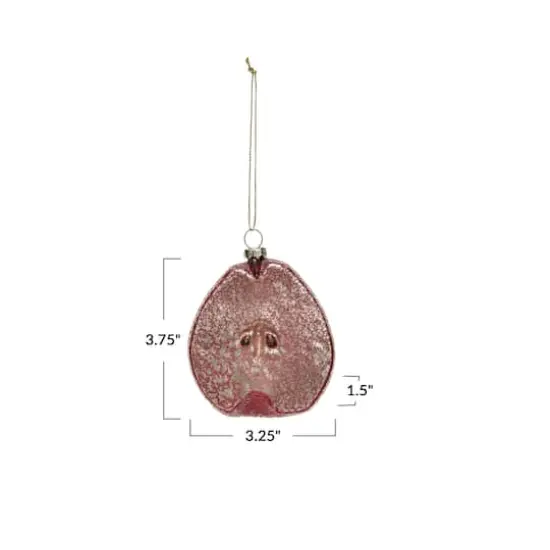 Hello Honey&reg; 3.75" Mercury Glass Pear Ornament {3}