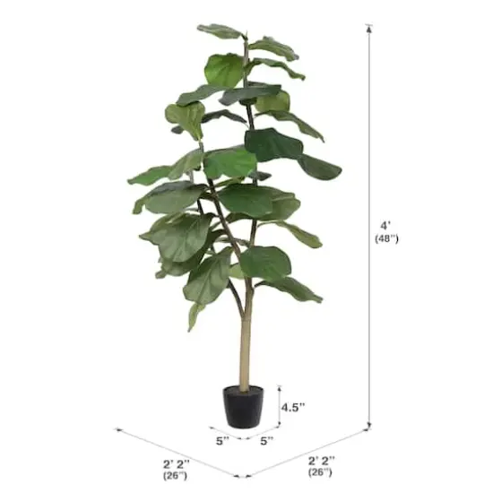4ft. Potted Artificial Fiddle Tree {5}
