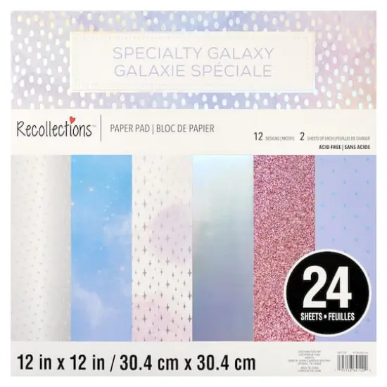 Specialty Galaxy Paper Pad by Recollections&trade;, 12" x 12" {1}