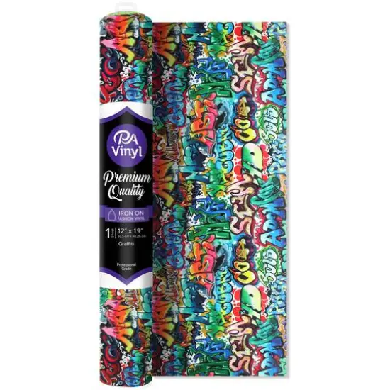 PA Vinyl Graffiti Print Iron On Vinyl {1}