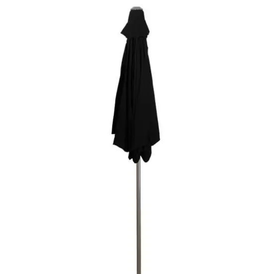 7.5ft. Outdoor Patio Market Umbrella with Hand Crank Black {6}