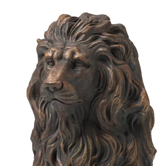 Glitzhome&reg; 20.5" Guardian Sitting Lion Statue Set {7}