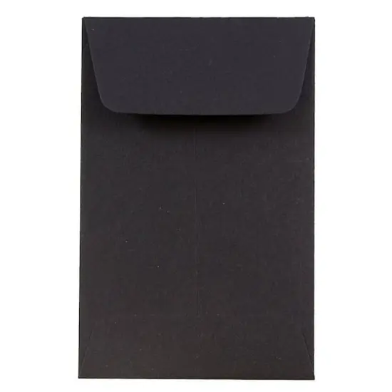 JAM Paper 2.25" x 3.5" Smooth Black Coin Business Envelopes, 50ct. {1}
