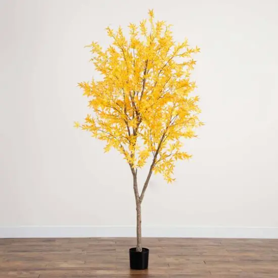 8ft. Potted Artificial Autumn Maple Tree {9}