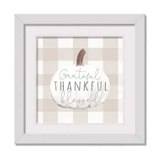 White Pumpkin White Framed Print Wall Art {1}