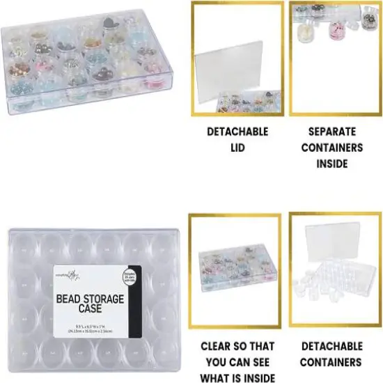 Everything Mary Large Plastic Bead Storage Box with 24 Jars {5}